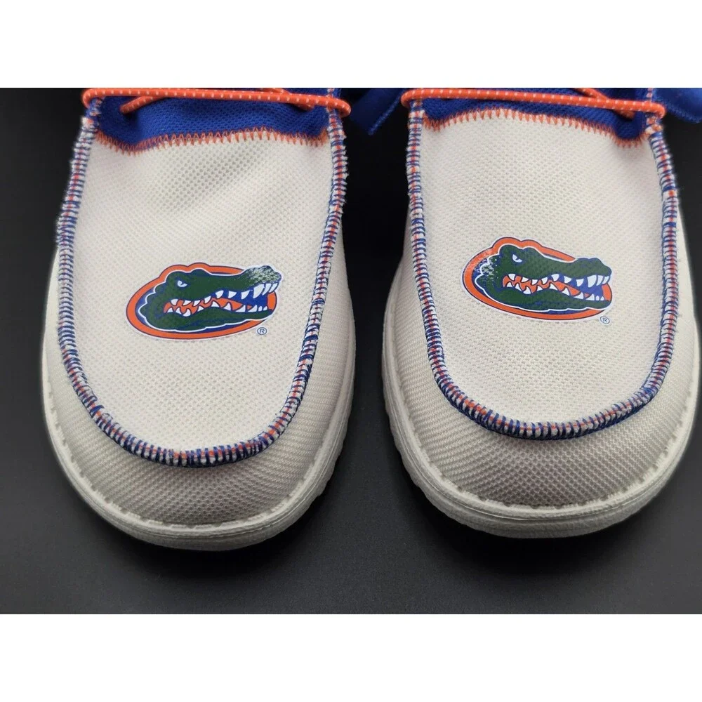Hey Dude Wally Tri University Florida Gators Mens 9 Blue Orange White Shoes NEW